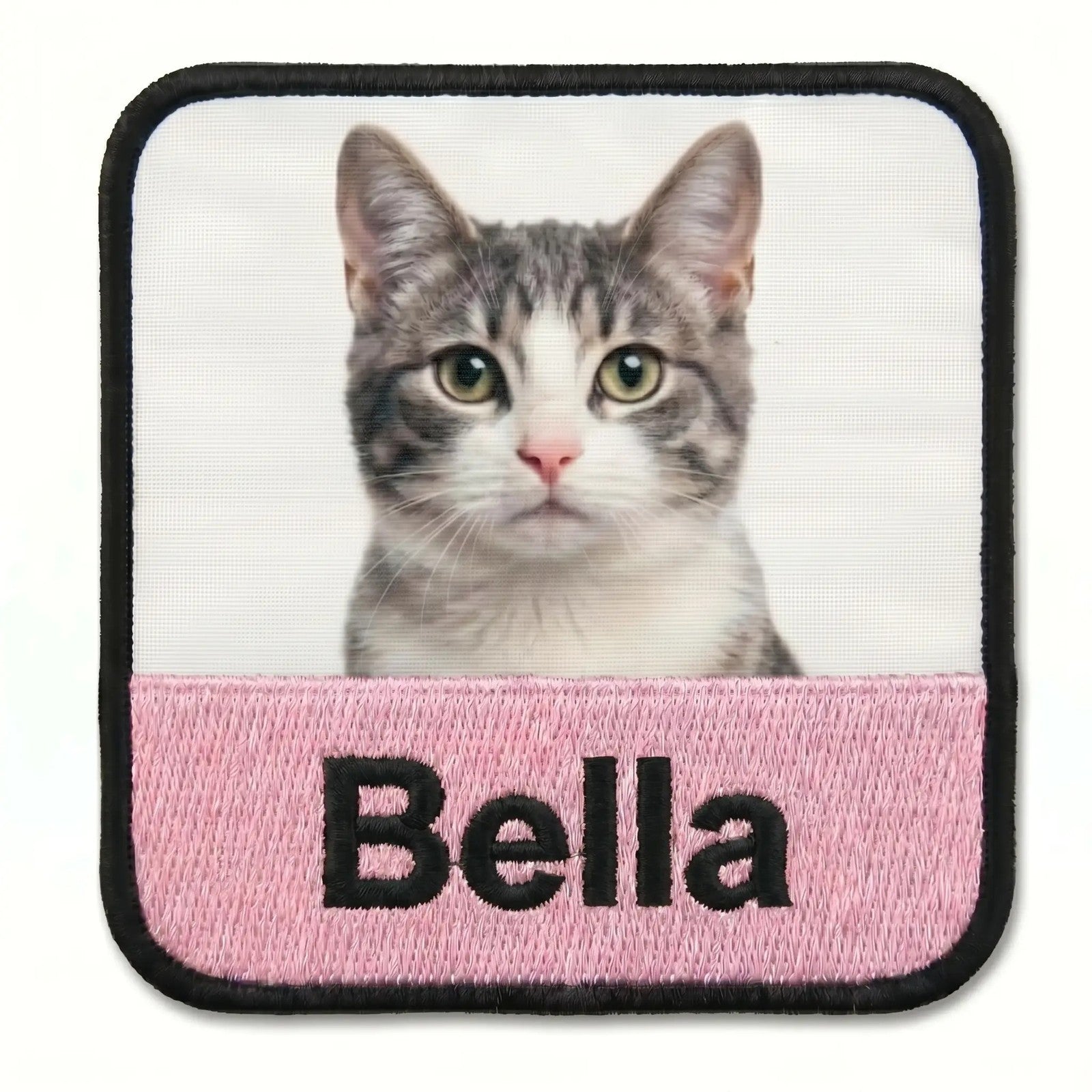 Personalised pet photo patch example - Bella