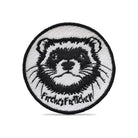 Custom embroidered patch featuring a detailed badger design with the name 'Frances' stitched beneath