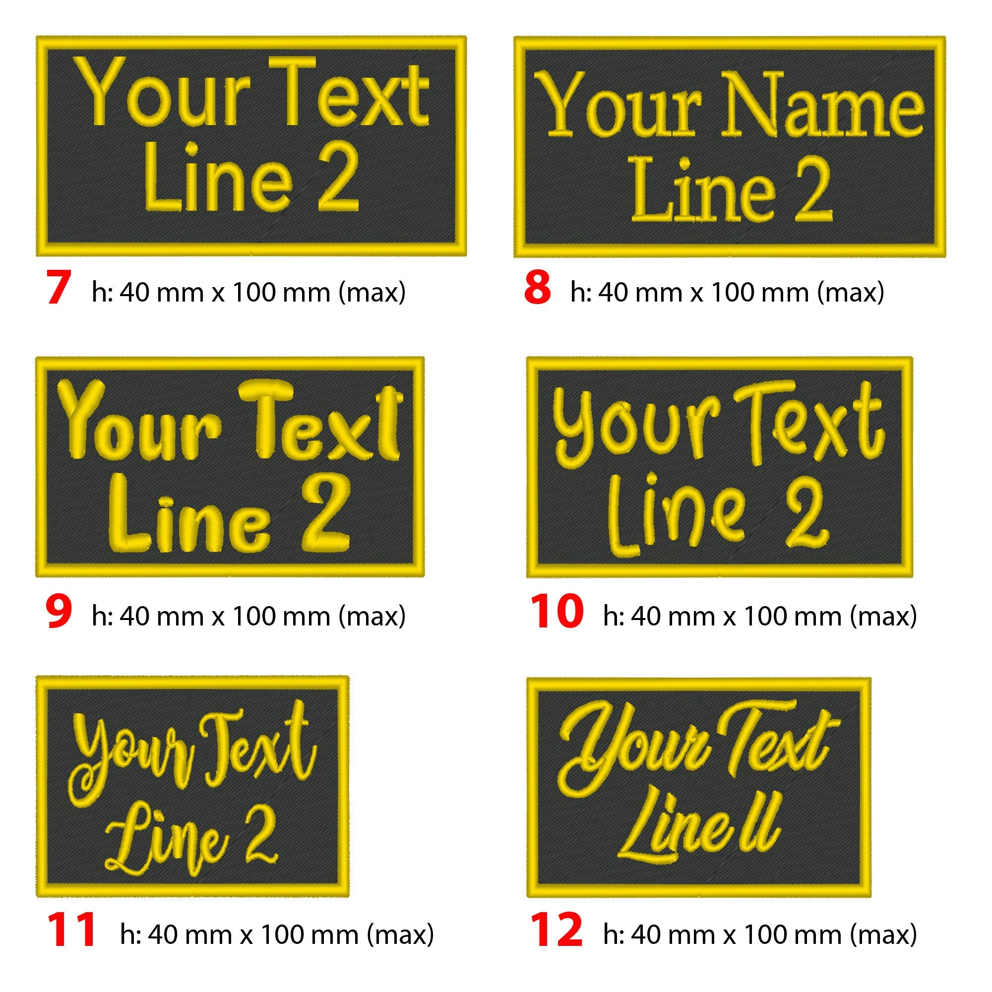 Custom Name Embroidered Patch