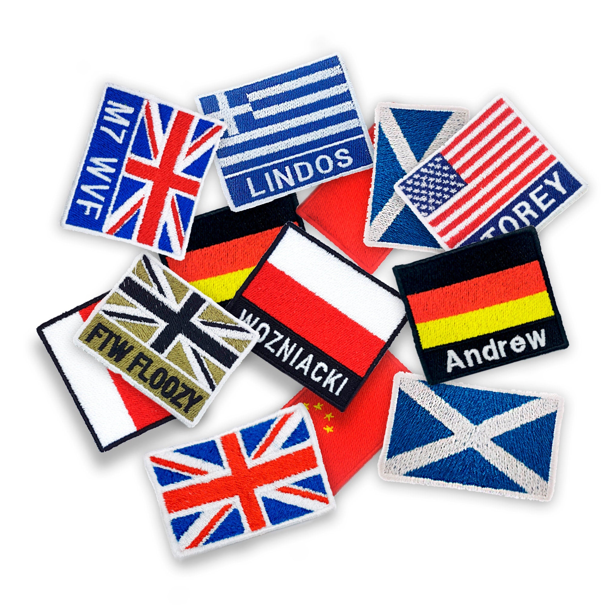 Personalised Embroidered flag patch
