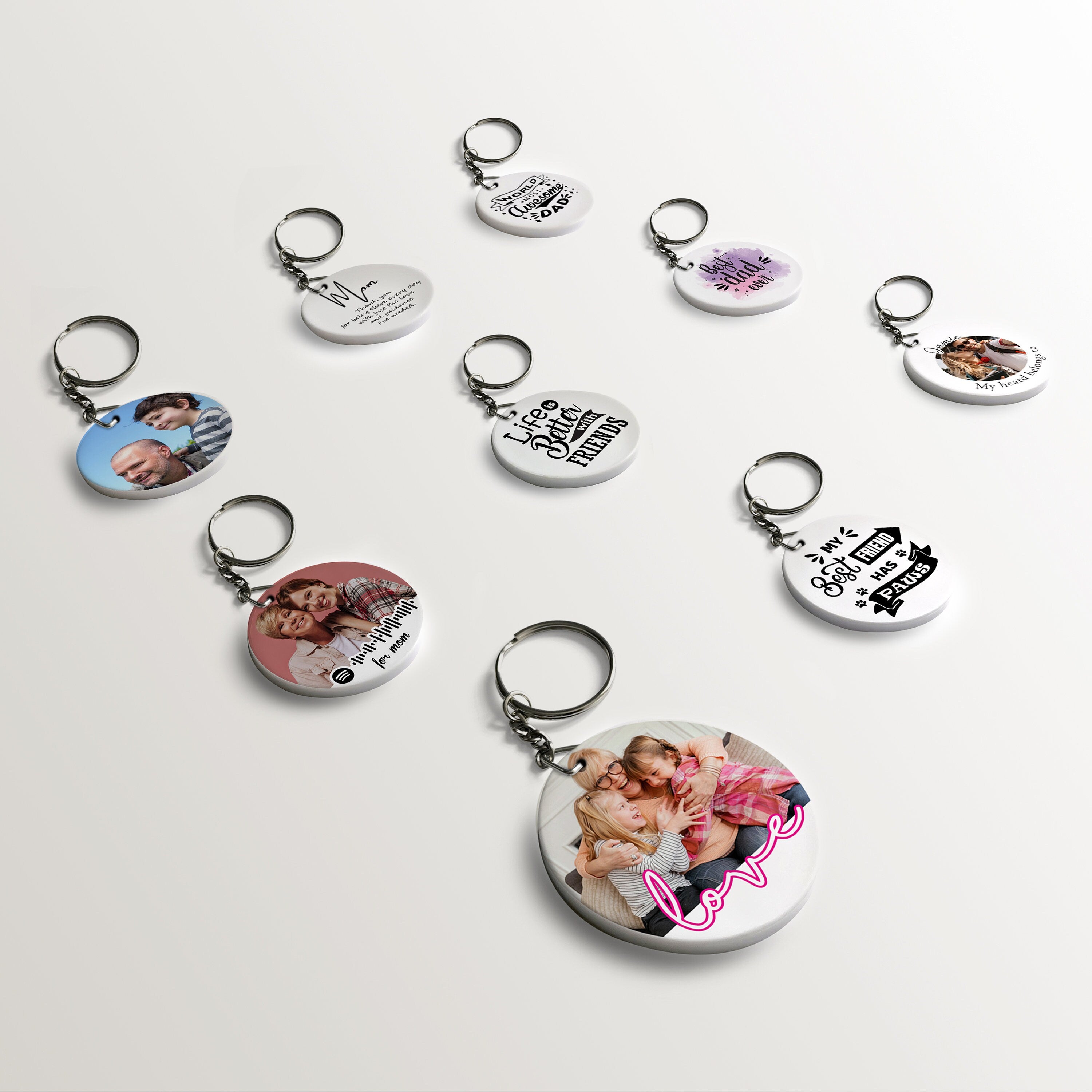 Personalised Round Photo Keyring