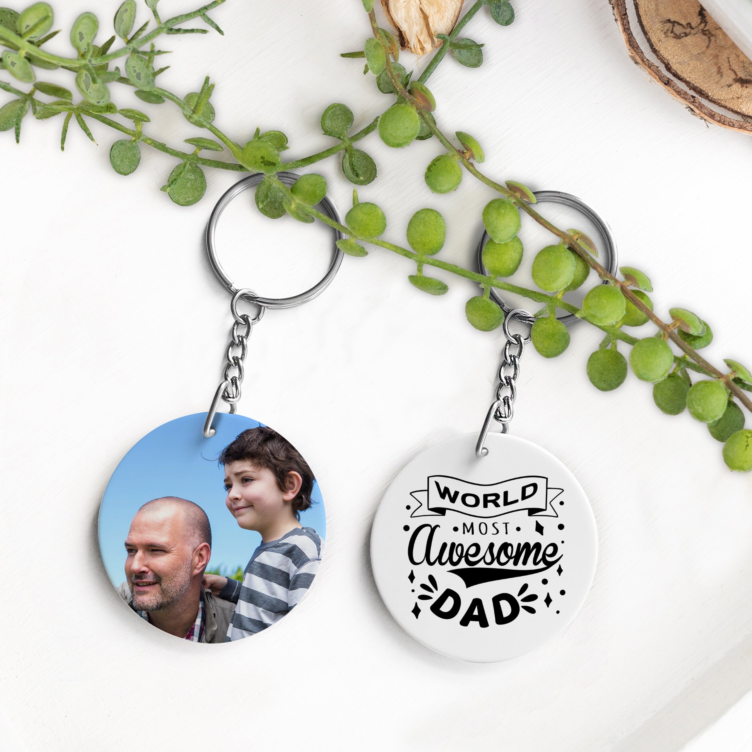 Custom Memorial Photo Keychain