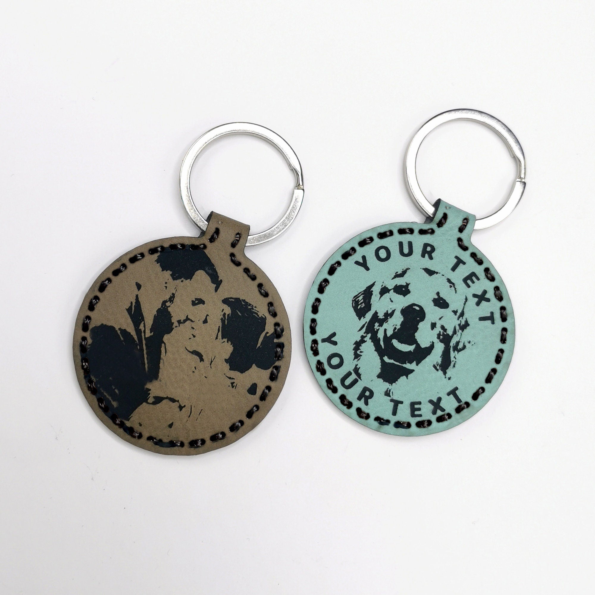 Actual Handwriting, leather photo keyring