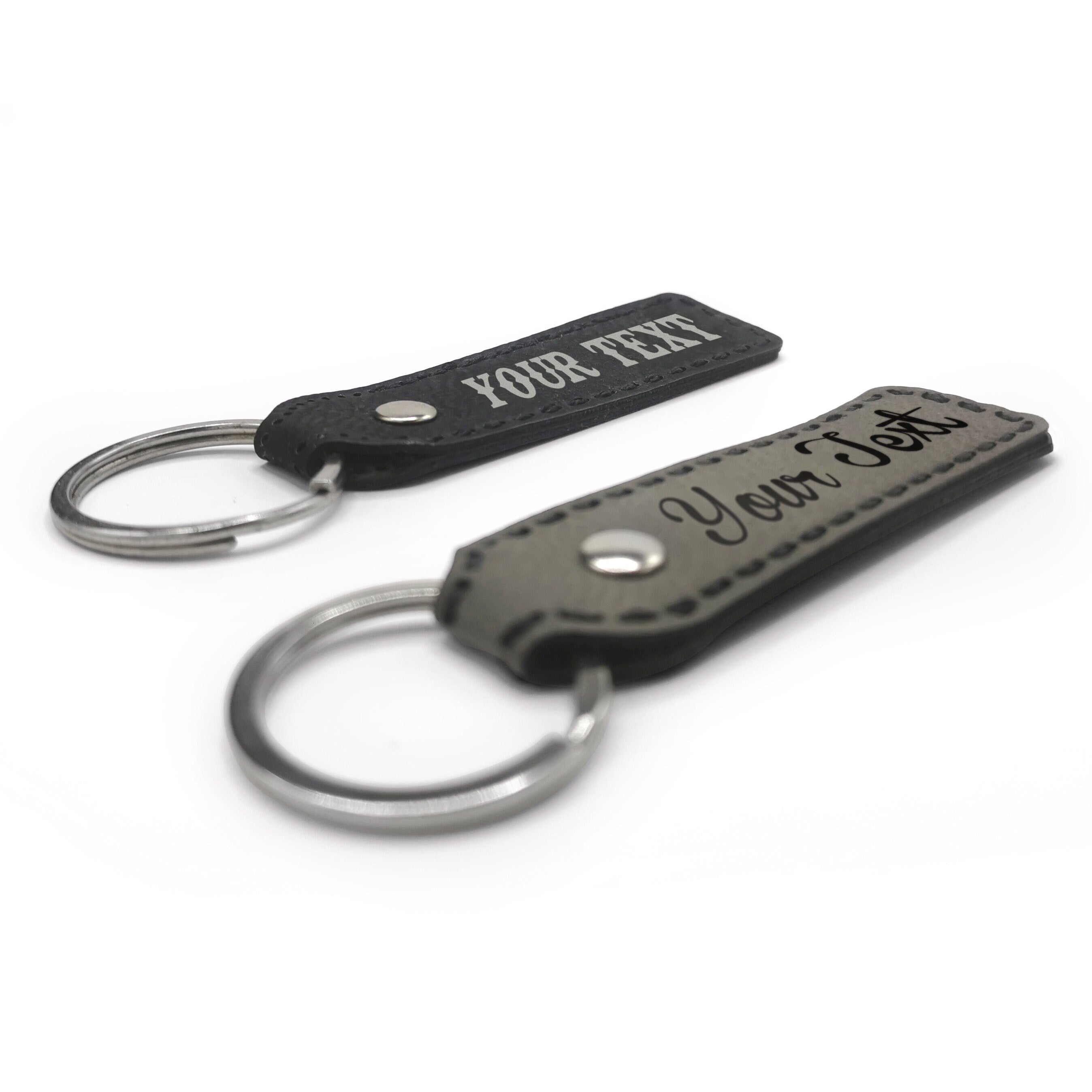 Handwriting, leather keyring