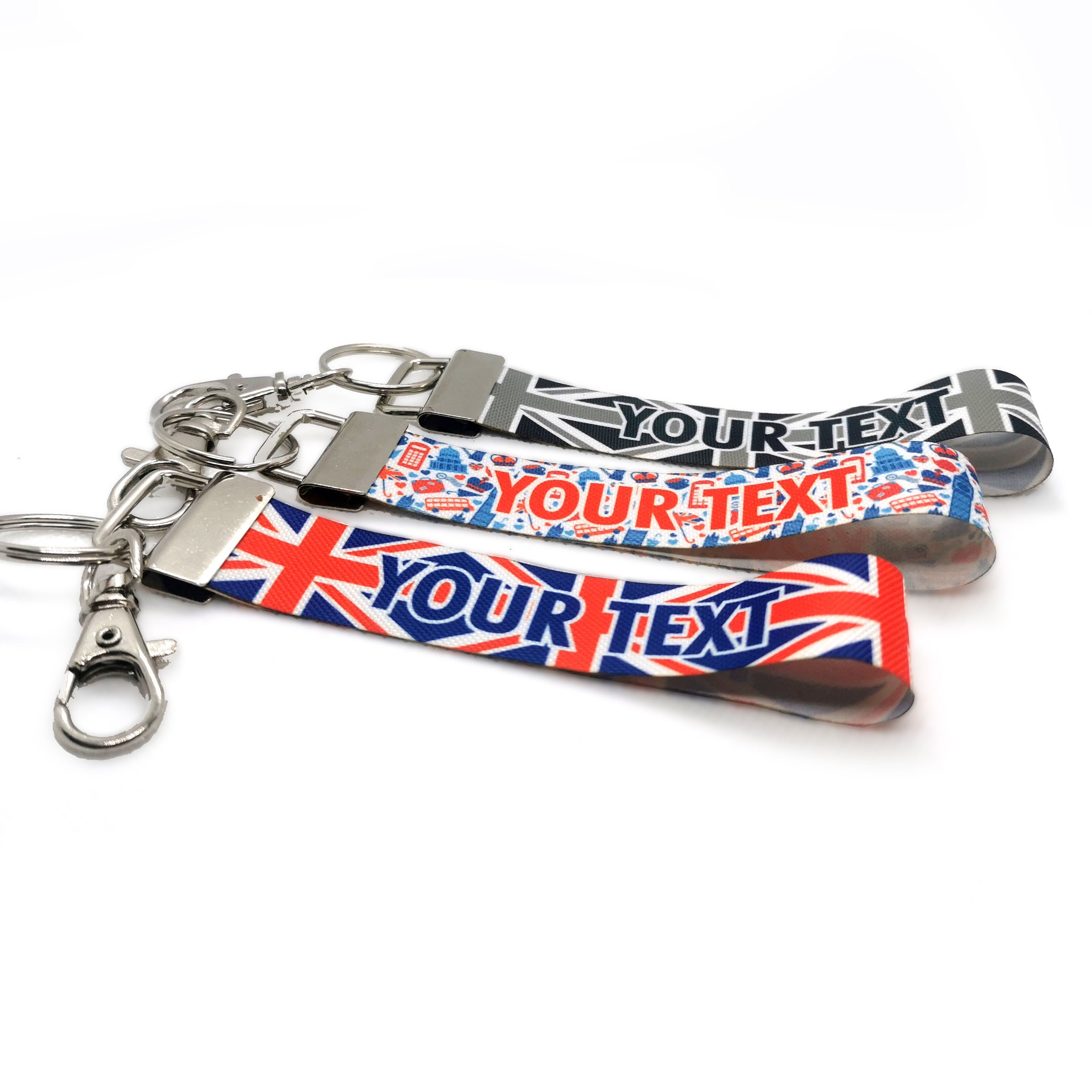 Custom Printed Fabric Loop Keyring