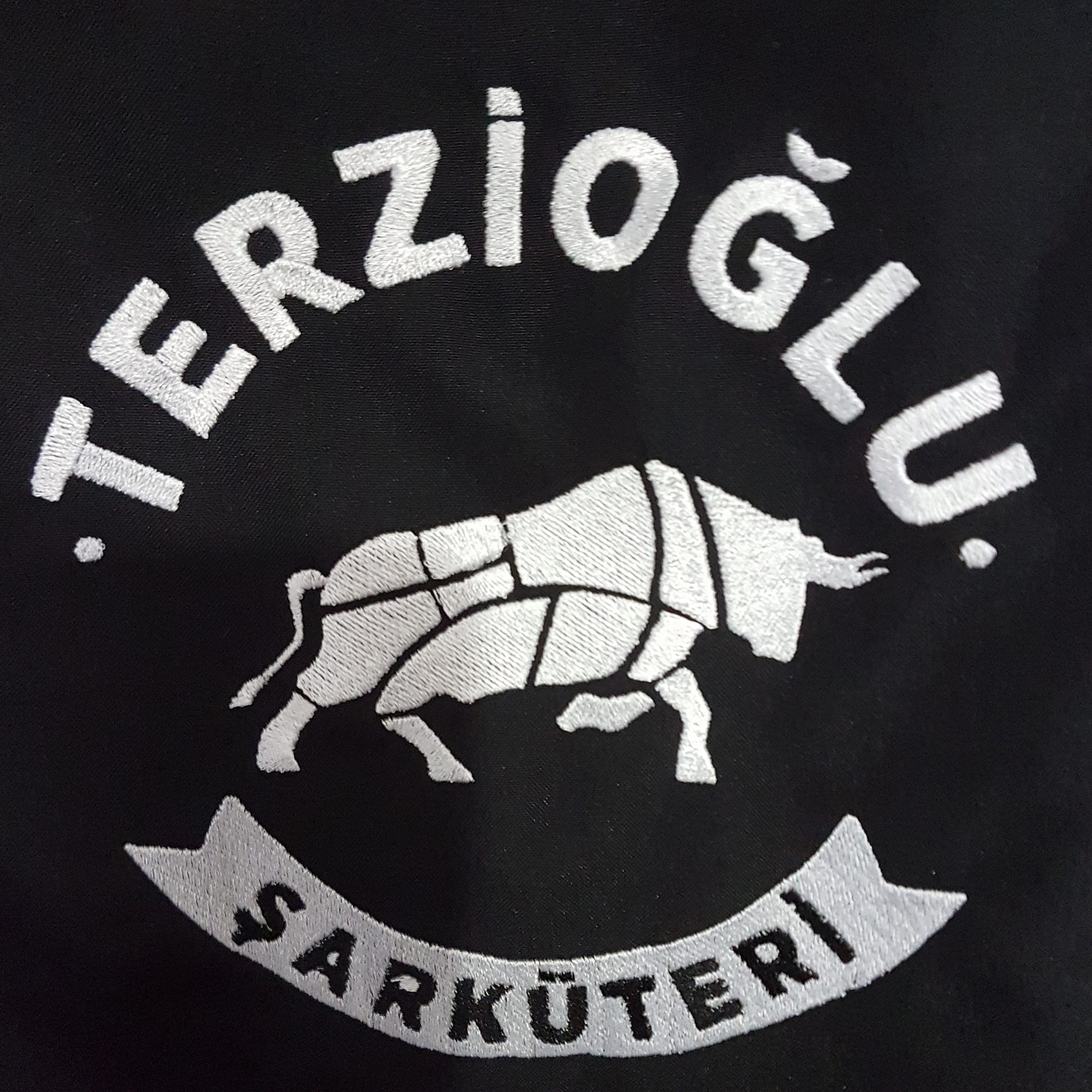 Embroidered Personalised Apron, your logo, fonts or your text - Sugar Gecko