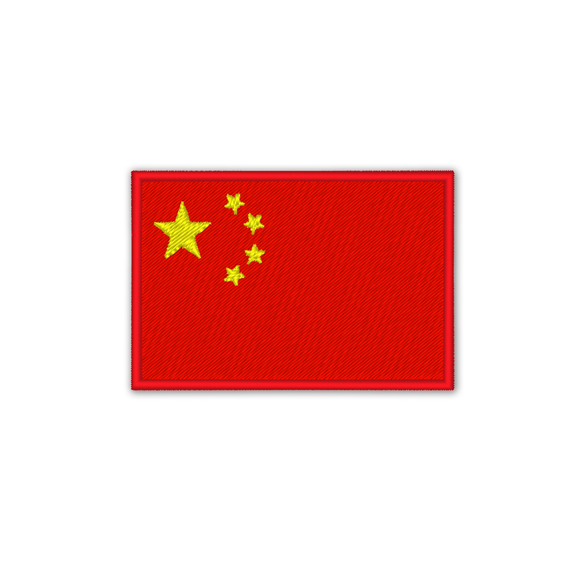 Embroidered China flag patch, iron on or sew on, 4x6cm size for clothing and accessories.