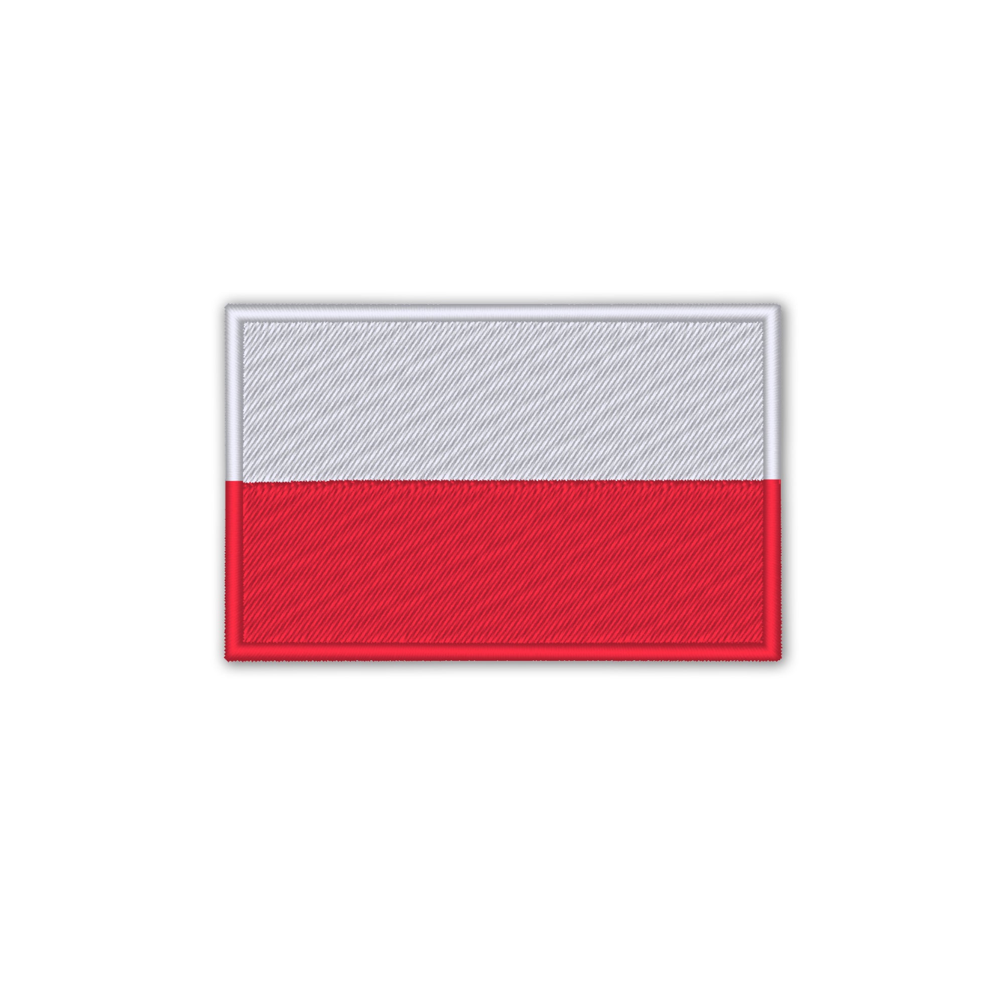 Embroidered flag patch, Poland Flag, iron on patch - Sugar Gecko