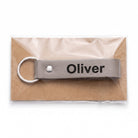Keyring in kraft card and cellophane packaging