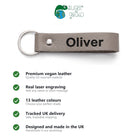 Product features: premium vegan leather, 13 colours, made in the UK