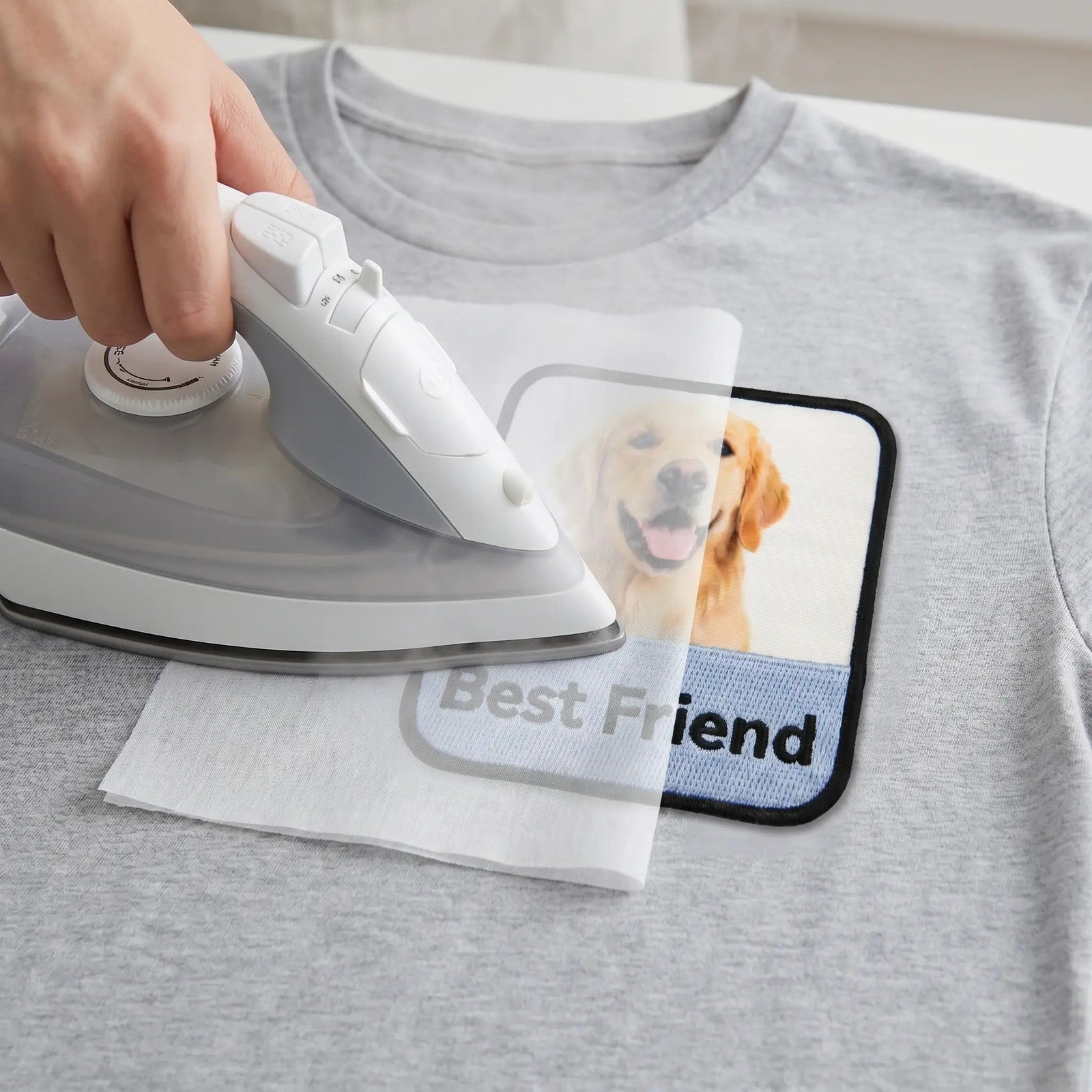 Iron-on application demonstration