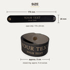 Size guide: open band 170 x 25 mm, closed ring about 5 cm across