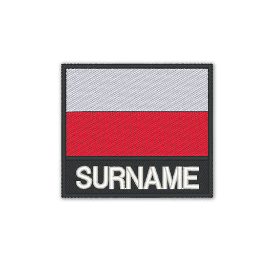 Personalised Embroidered flag patch, Poland Flag, custom patch, iron on patch