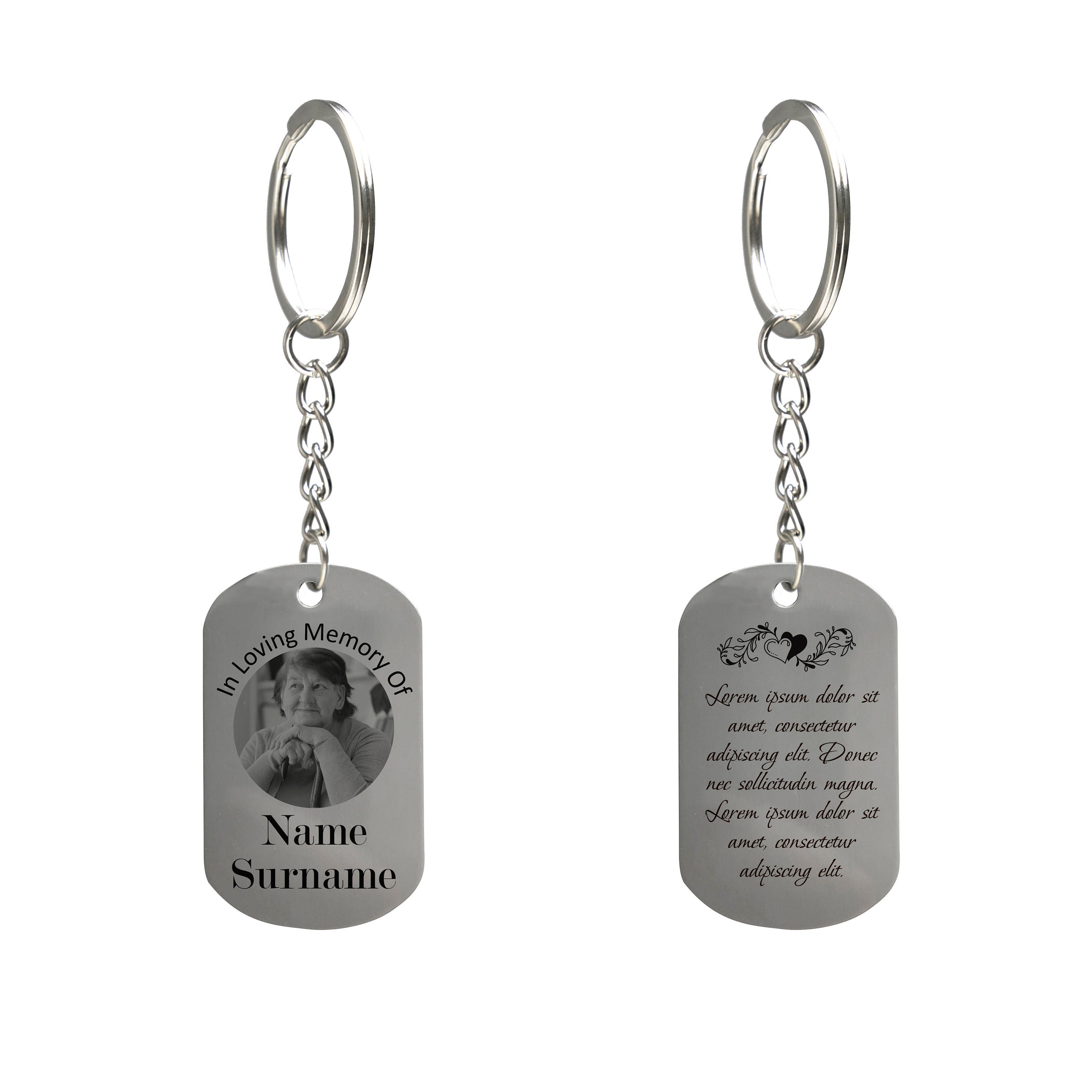 Custom photo keyring