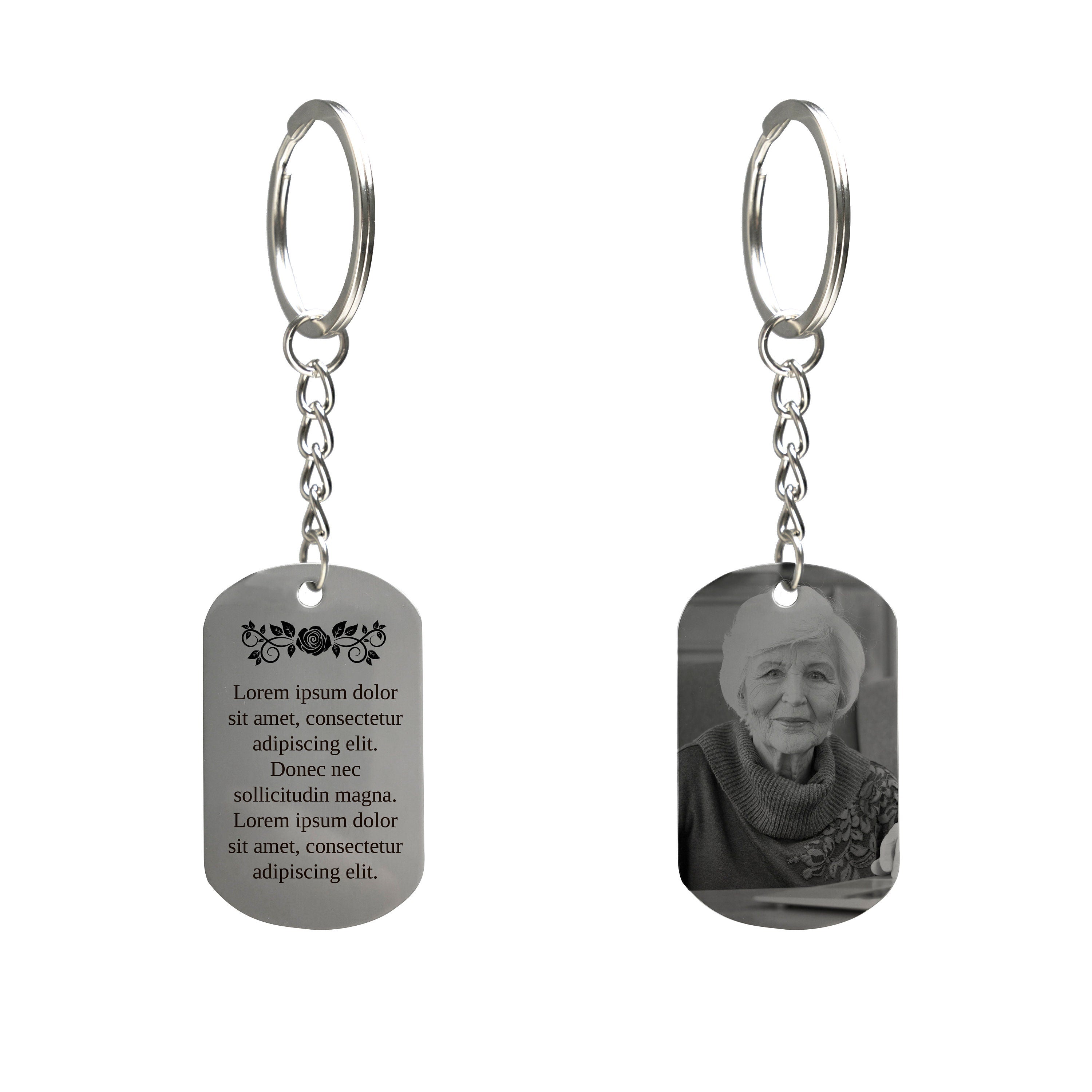 Custom photo keyring