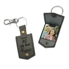 photo leather keychain