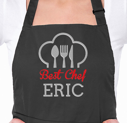 Best Chef Embroidered Personalised Apron - Sugar Gecko