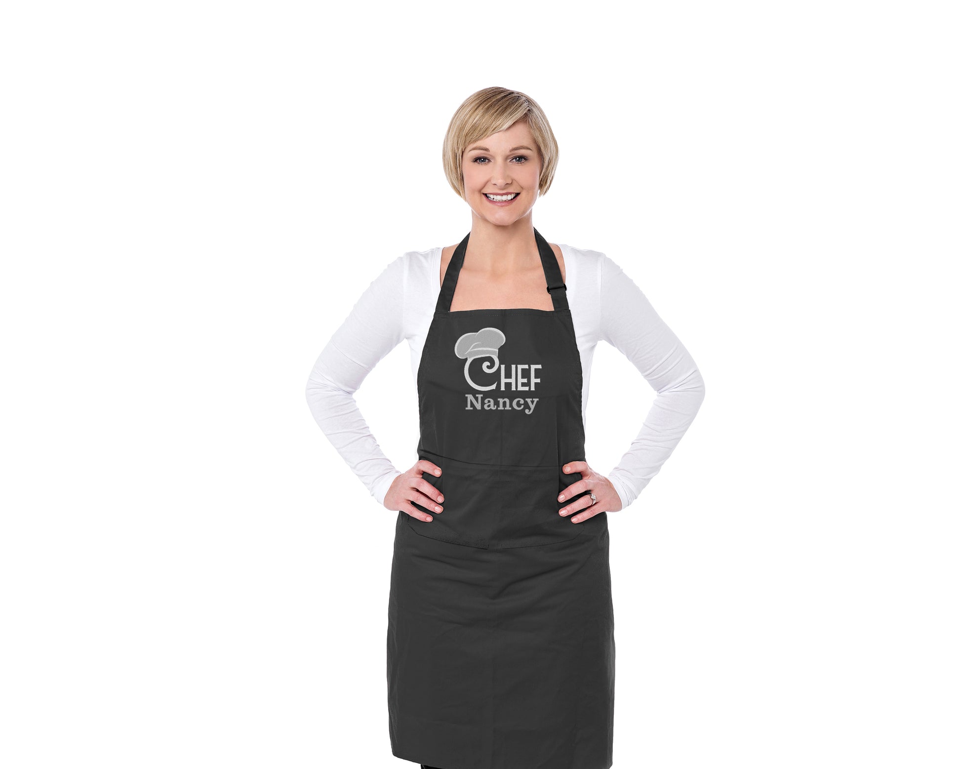 Chef Embroidered Personalised Apron w - Sugar Gecko