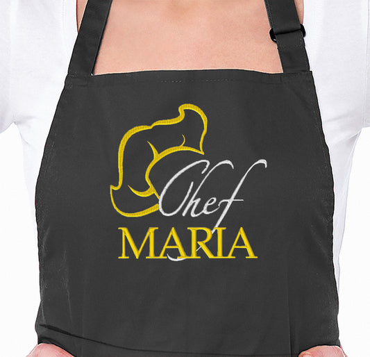 Chef Embroidered Personalised Apron y - Sugar Gecko