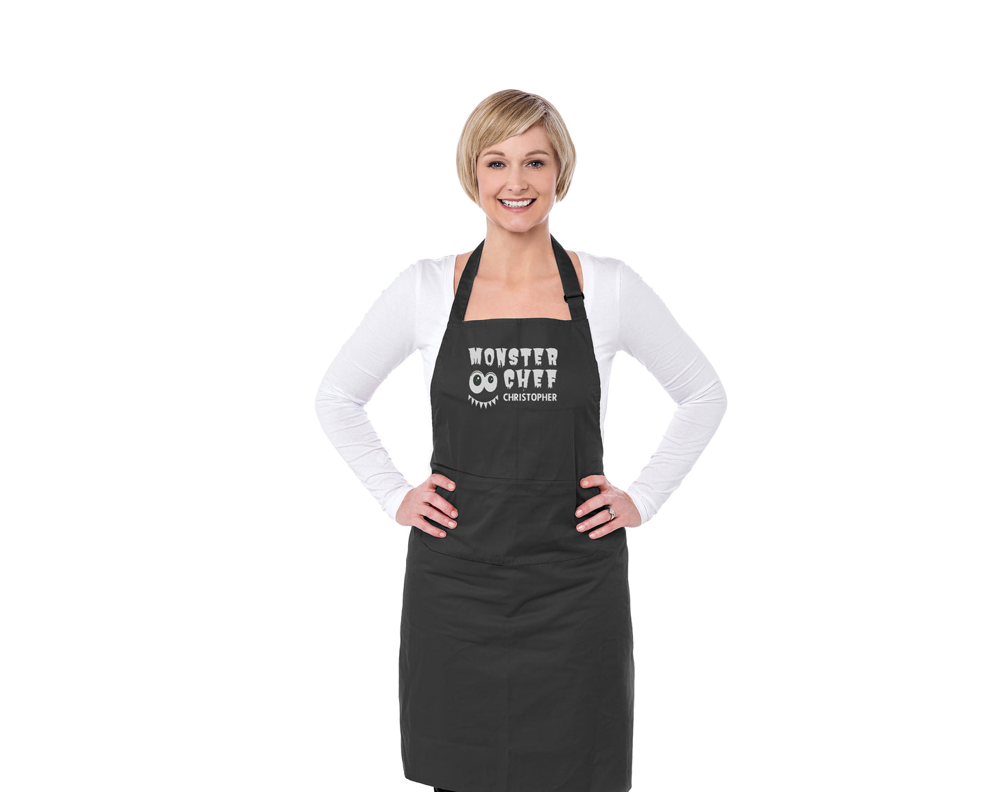 Monster Chef Embroidered Personalised Apron - Sugar Gecko