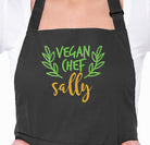 Vegan Chef Embroidered Personalised Apron - Sugar Gecko