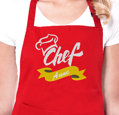 Chef Embroidered Personalised Apron - Sugar Gecko