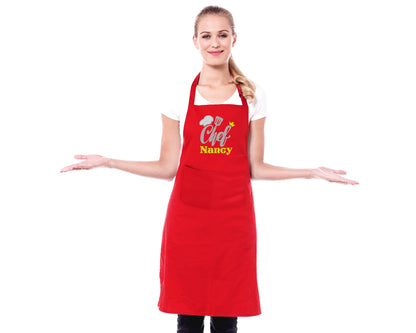 Chef Embroidered Apron, Personalised Apron - Sugar Gecko