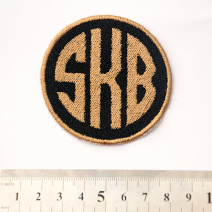 Personalised Embroidered Circle Monogram patch - Sugar Gecko