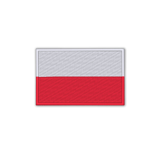Embroidered flag patch, Poland Flag, iron on patch - Sugar Gecko