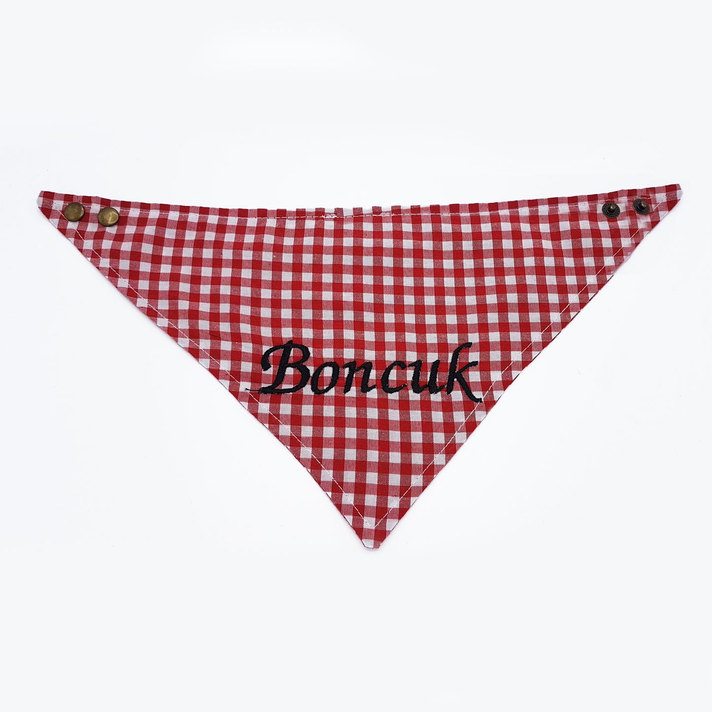 Personalised Embroidered Dog and Cat Bandana, red and white - Sugar Gecko