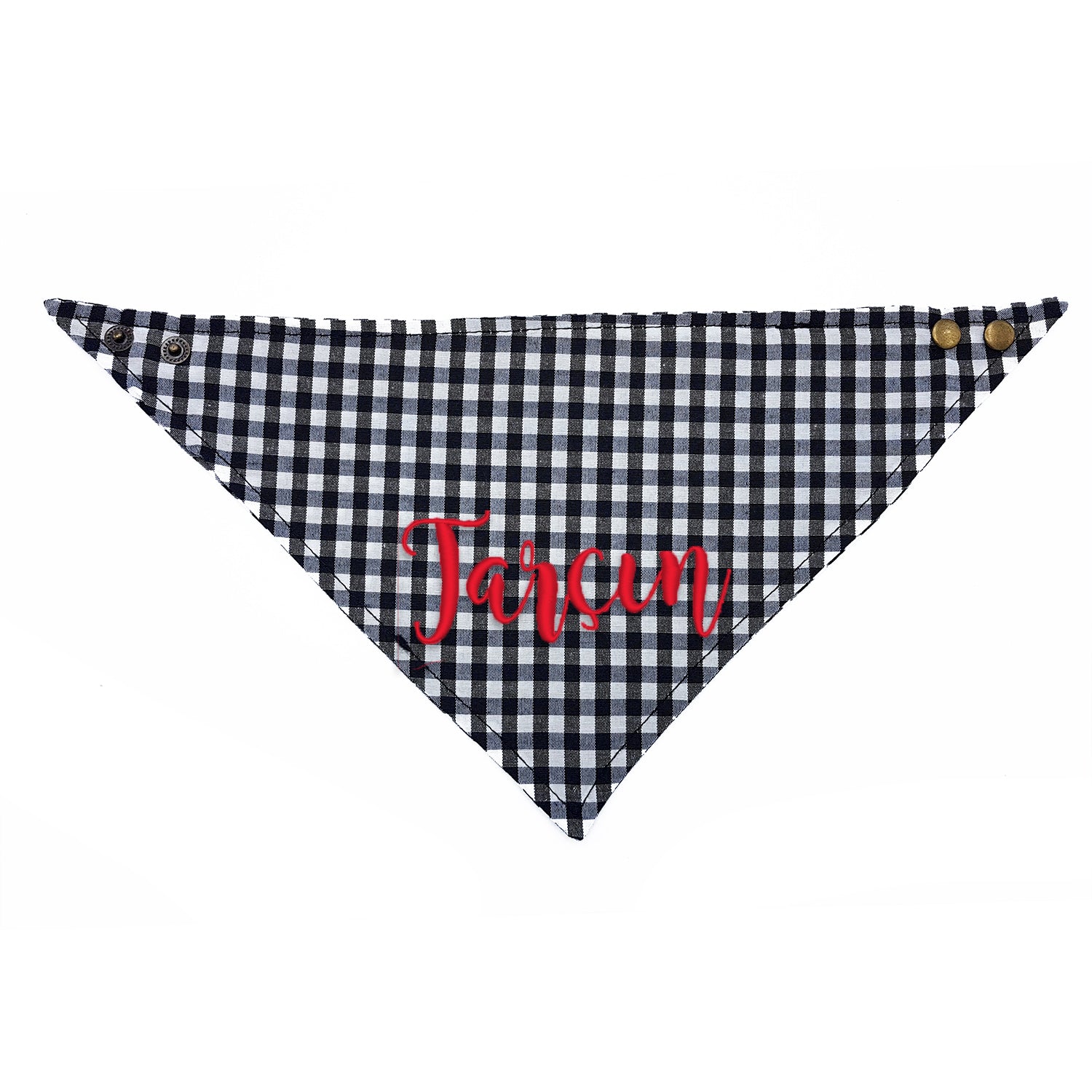 Personalised Embroidered Dog and Cat Bandana, black and white - Sugar Gecko